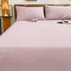 Color Sólido Invierno Coral Leche Terciopelo Cama Sábanas de Cama Pieza Única Engrosada Forrada de Felpa Colcha Estudiante Dormitorio Individual Felpa Cama Sábanas de Cama Colcha