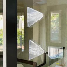 Cerradura de puerta corrediza transparente ultrafina, protección de seguridad para bebés, cerradura adhesiva para puertas corredizas y ventanas, productos de protección para bebés