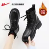 Sapatos de puxar, botas Martin femininas, novo modelo 2026, botas curtas pretas estilo britânico com sola grossa para primavera-verão femininas, botas femininas
