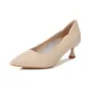 Tacones Altos de Aeromoza 2025 Nuevos Zapatos Profesionales de Trabajo de Tacón Medio para Mujer Tacón de Aguja Suela Suave Zapatos de Trabajo No Cansados