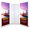 Um Suporte de Banner Roll-Up de Aço Plástico 80*200 Rack de Exibição Tela Larga Publicidade Portátil para Exterior Liga de Alumínio Suporte Telescópico