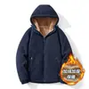 Chaqueta de forro polar de alta calidad para otoño e invierno, cárdigan con capucha de sherpa engrosado, sudadera de forro polar talla grande