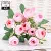 10 Cabeças de Flores Artificiais Huaxin Snow Bud para Decoração de Casa Estilo Europeu, Pequenos Buquês de Flores Artificiais, Atacado em Estoque