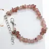 Pulsera de grava irregular de cristal natural de ágata transfronteriza pulsera de piedra semipreciosa joyería de piedra de color ins europeo y americano