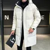 Chaqueta de plumón para hombre y mujer, nuevo modelo de invierno, abrigo cálido con capucha transfronterizo para parejas, chaqueta de plumón engrosada a prueba de frío