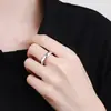 Anillo de pareja de boca abierta de plata de ley 925 10 puntos de moissanita anillo unisex chapado en oro PT950 Venta al por mayor de fábrica
