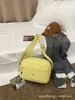 2025 Jierangshi Nuevo Estilo Coreano Color Macarrón Bolsa de Tela de Nylon Moda Hombro Cruzado Versátil Bolso Cuadrado Pequeño