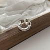 Anillo de Bola con Cara Sonriente, Nuevo Diseño de Nicho, Estilo Simple, Moderno, Versátil, Anillo de Dedo Índice de Gama Alta