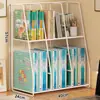 Estante de Almacenamiento para Clasificación de Materias Estudiantiles Soporte de Escritorio para Libros Estantería para Libros Estación de Trabajo de Oficina Gabinete de Almacenamiento de Archivos de Múltiples Niveles