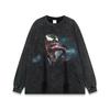 Rua americana oversize pesada lavada angustiada camiseta de manga curta masculina e feminina vintage moda de camisa retrô de meia manga