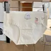 Kamiao Original 18cm Entrepierna Extendida 10A Clase A Antibacteriana Entrepierna de Algodón Puro Patrón de Oso Bragas de Cintura Media para Mujeres y Estudiantes