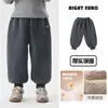 Pantalones Europeos para Niños Invierno Más Terciopelo Bebé Engrosado 2026 Nuevos Pantalones Largos Ropa Infantil Pantalones de Algodón para Niños Ropa de Invierno Pantalones Deportivos