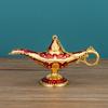Lámpara Mágica de Aladdín Lámpara de Deseos Retro Creativa de Lujo Ligero Artesanías de Metal Decoración del Hogar Adornos Rusos