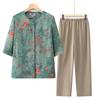 Conjunto de Verão para Mãe, Mulheres de Meia-Idade e Idosas, Roupa de Vovó, Conjunto de Duas Peças de Manga Curta para Mulheres Idosas 2026