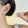 Pendientes de Flor de Cerezo Rosa Fresco Estilo Coreano Dulces Lindos Versátiles Pendientes de Aguja de Plata Accesorios de Oreja Simples Versátiles