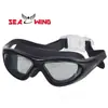 Gafas de Natación de Marco Grande Silicona HD Impermeables Antivaho Gafas de Buceo y Natación para Hombres y Mujeres Adultos con Gafas para Miopía