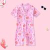 Traje de Baño Nuevo para Niñas 2025 Dibujos Animados Manga Corta Traje de Baño para Niños 3 años 6 años Traje de Baño para Hombre Traje Gorro de Natación