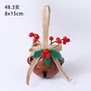Decoraciones navideñas más vendidas transfronterizas: lazos, bayas rojas, campanas, carillones de viento de árbol de Navidad, adornos colgantes, arreglos de escenas