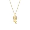 Collar de Tulipan de Plata Pura S999 Yongcheng Diario Exquisito Más Fácil de Combinar Cadena para Clavícula Lujo Ligero Adorno de Cuello de Gama Alta Casual Mujeres