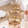 Plato de Frutas Creativo Marco de Bambú de Madera Multicapa Plato de Frutos Secos de Plástico Nuevo Nórdico Plato de Frutos Secos Cesta de Frutas para Snacks y Dulces Domésticos