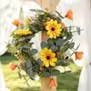 Flores artificiales, margaritas, lavanda, guirnaldas de tulipanes, decoraciones de boda de primavera y verano, decoración para el hogar transfronteriza, adornos colgantes de eucalipto
