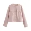 ZAZA manga larga comercio exterior 51882026 elegante cuello redondo básico versátil chaqueta de otoño al por mayor serie 170