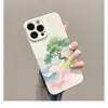 Pintura a óleo esfumada aplicável Apple 17promax fofo iPhone16pro lente cobertura total 15 novo modelo 14 peças