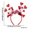 Amazon Diadema Día de San Valentín Tocado de Pluma Roja Suministros para Fiesta de Bodas Diadema de Polvo Dorado Amor Pasador Accesorios para el Cabello