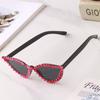 Óculos de sol de olho de gato com diamante feitos à mão novos transfronteiriços ÓCULOS DE SOL óculos de sol para festa moda feminina óculos personalizados