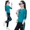 Conjunto Deportivo Casual para Mujer Primavera y Otoño 2025 Nuevo Estilo Coreano Talla Grande Holgado Aspecto Adelgazante Mangas Largas para Correr Conjunto de Dos Piezas Moderno
