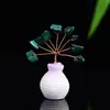 Árvore de Cristal Atacado Cristal Rosa Natural Citrino Cascalho Pequeno Vaso Árvore da Fortuna Decoração de Mesa para Casa Enfeites