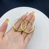 Pendientes de Aro Geométrico de Diamante de Tendencia Europea y Americana Moda Atmosférico Exagerado Celebridad Cibernética Explosivos Goteo de Aceite Lujo Ligero Pendientes Versátiles