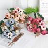 Flores Artificiales, Brotes de Té Estilo Europeo, Rosas de Té, Flores Artificiales, Flores Decorativas, Rosas Acabado de Alta Gama, Arreglos Florales de Boda
