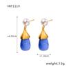 Xinyixin Dopamina Candy Color Light Luxo Resina Colorido Brincos Femininos Titânio Aço Nicho Requintado Elegante Brincos em estoque