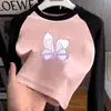 Camiseta de Manga Larga de Color Contrastante para Niñas 2026 Nuevo Top Estiloso de Forro Polar Alemán Otoño/Invierno para Niñas Pequeñas