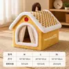 Casa de invierno para gatos engrosada y aislada, tienda de campaña cerrada para gatos, proporciona una sensación de seguridad, adecuada para gatos y perros, desmontable y lavable, y se puede usar en las cuatro estaciones