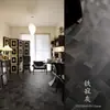 Anillo de Crecimiento Vintage Venta Directa de Fábrica Piso Laminado Negro Desgastado Estilo Wabi-Sabi Casa de Huéspedes Antigua Uso Doméstico Ecológico