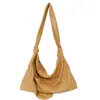 Bolsa Tote de Couro Macio Cor Sólida Relaxada Estilo Coreano para Mulheres Primavera 2026 Grande Capacidade Simples e Estilosa Ombro Transversal