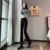 Jeans Azules Claros Elásticos para Mujer Primavera 2023 Ajuste Delgado Pantalones Cropped Adelgazantes para Personas Petitas