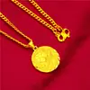 Oro de Arena Vietnamita Moda Femenina Collar de Oro de Arena Flor de Rosa Cadena para Mujer Colgante de Flor al por Mayor Pulsera Plana