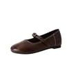 Aumento Interno~Mary Jane Retro para Mujer 2026 Primavera/Otoño Nuevos Zapatos Planos Individuales con una Hebilla Piel Suave Zapatos Retro para Todas las Estaciones