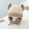 Novo Chapéu de Bebê Inverno Fofo para Menino Desenho Animado Elefante Inverno Acolchoado Quente Proteção para as Orelhas Chapéu de Lã de Pelúcia