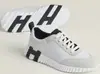 Estação Europeia 2025 Nova Marca H Sapatos Masculinos Sola Grossa Amortecedores Tênis de Corrida Tênis Brancos Casuais Sapatos Esportivos Transfronteiriço