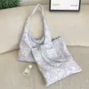 64255 Tono Morado Claro Gradiente Bolsa de Lona Mochila Bolsa Gran Capacidad Estudiante Viaje Estilo Perezoso Bolso de Hombro