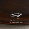 "Trazos de Estrella para Seguir" Anillo de Dedo con Zircón Estrella Mang Viento Sexy de Nicho Anillo Sencillo Versátil para el Trabajo