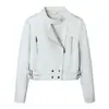 Chaqueta de cuero para mujer petite 2025 primavera/otoño nuevo diseño de moda elegante personalizada chaqueta biker abrigo de alta gama en stock