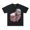 Camiseta de Manga Curta Estampada Estilo Streetwear Retro Personagem Billie Eilish Rapper de Hip-Hop para Homens e Mulheres Meia-Manga