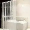 Cortina de Chuveiro Impermeável PEVA Banheiro Separação Seco-Molhado Cortina de Porta Divisória de Banheiro Cortina de Chuveiro Conjunto com Haste Telescópica Sem Furo