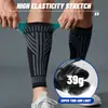 Suporte Combinado para Canela Esportiva Malha de Secagem Rápida Antiderrapante Compressão Mangas para Pernas Fitness Maratona Futebol Pular Corda Meias para Veias Varicosas