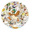 60 Adesivos Novos de Pato de Desenho Animado Fofos para Crianças Decorarem Malas, Copos Térmicos, Guitarras, Agendas à Prova d'Água